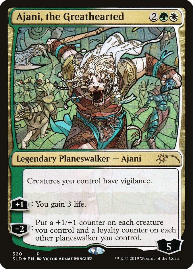 Ajani, the Greathearted (Stained Glass)