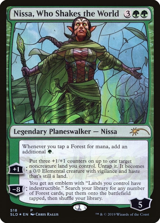 Nissa, Who Shakes the World (Stained Glass)