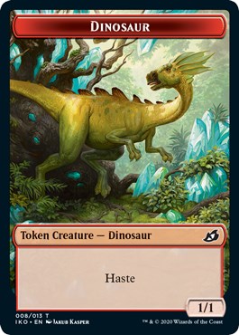 Dinosaur // Human Soldier (003) Double-Sided Token