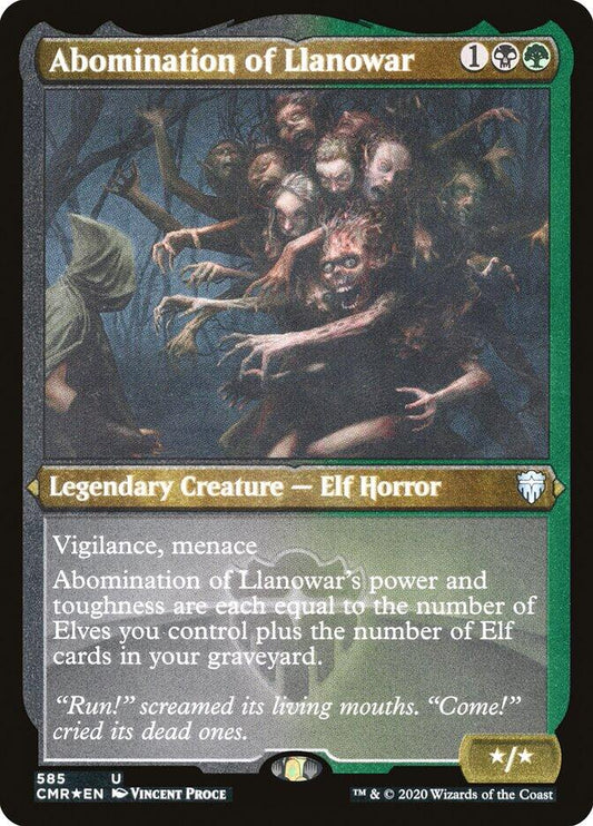Abomination of Llanowar (Foil Etched) [CMR - 585]