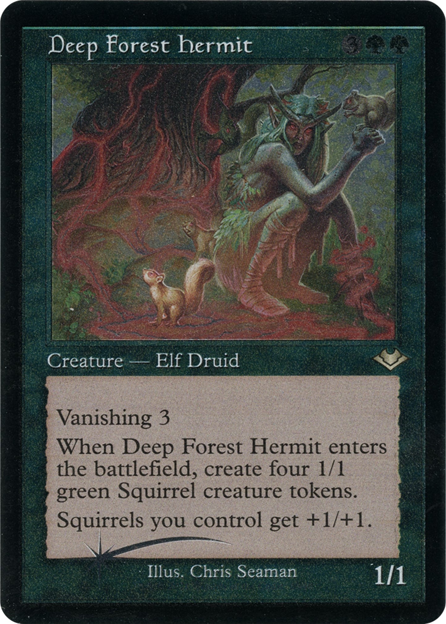 Deep Forest Hermit (Retro Frame) (Foil Etched)