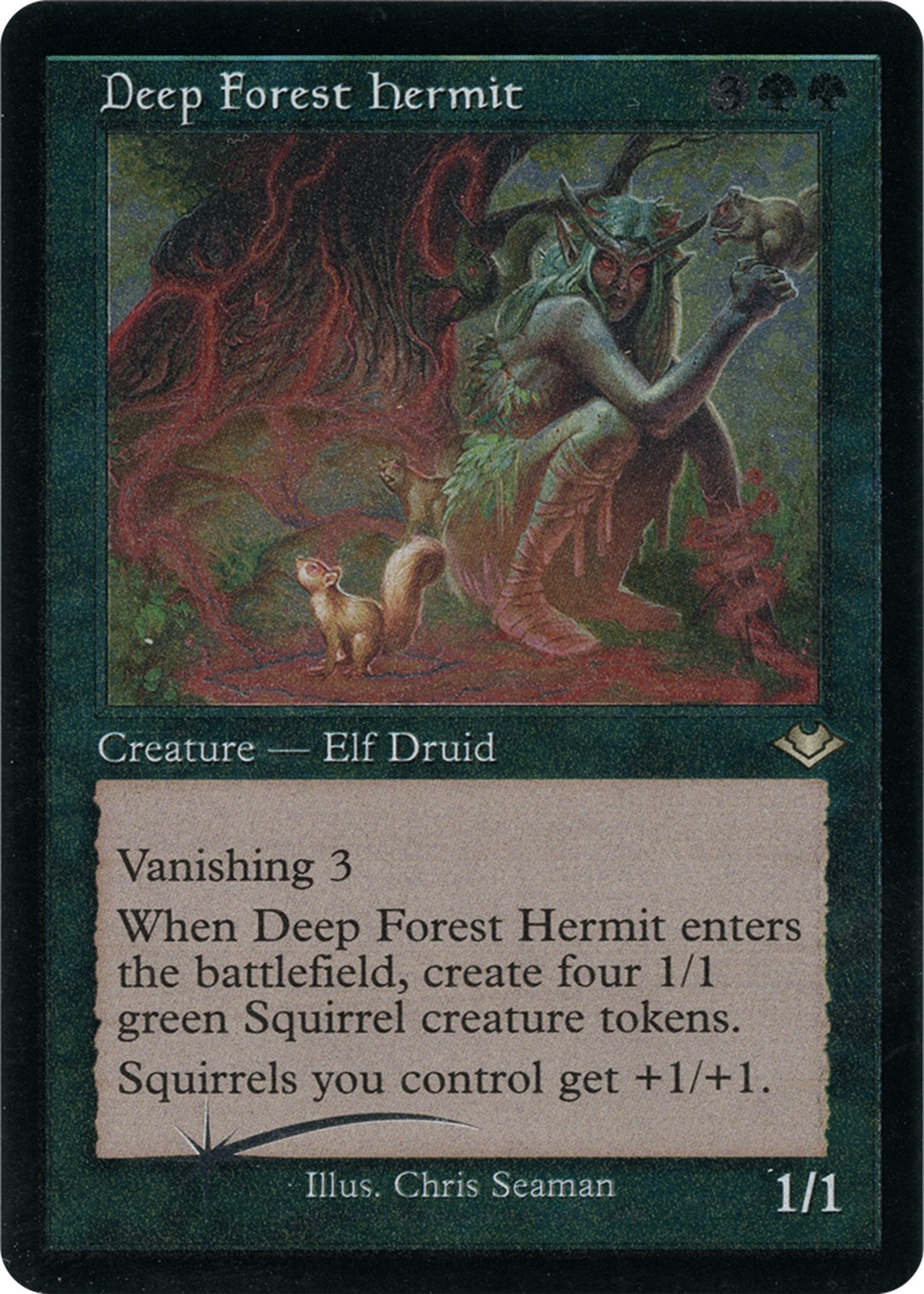 Deep Forest Hermit (Retro Frame) (Foil Etched)