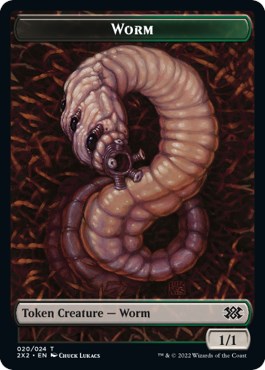 Worm // Aven Initiate Double-Sided Token