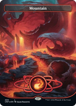 Mountain (489) (Borderless) (Galaxy Foil) [UNF - 489]