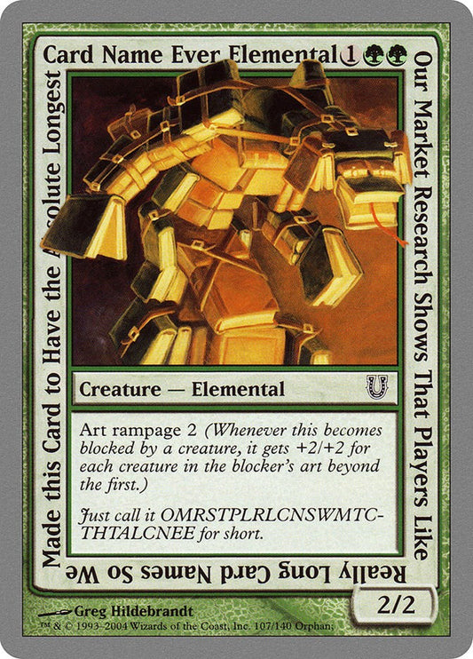 Our Market Research Shows That Players Like Really Long Card Names.... [UNH - 107]