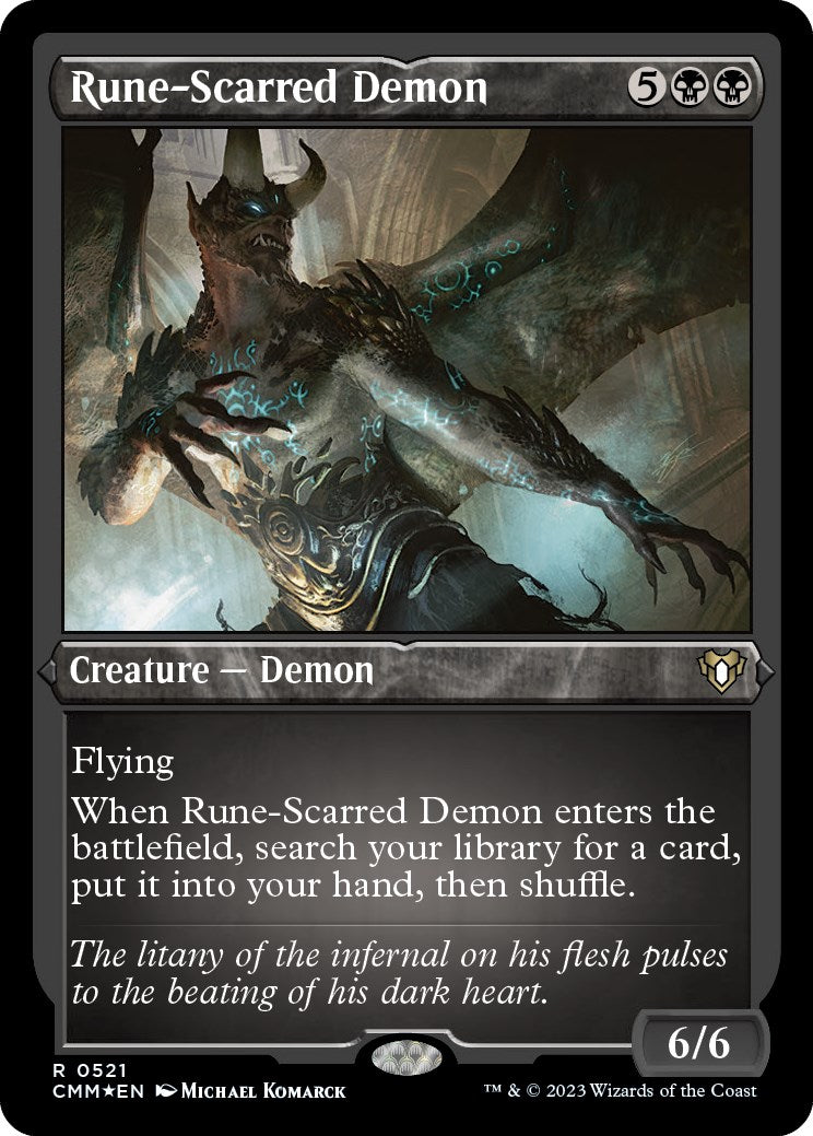 Rune-Scarred Demon (Foil Etched) [CMM - 521]
