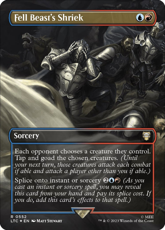 Fell Beast's Shriek (Borderless) (Surge Foil) [LTC - 552]