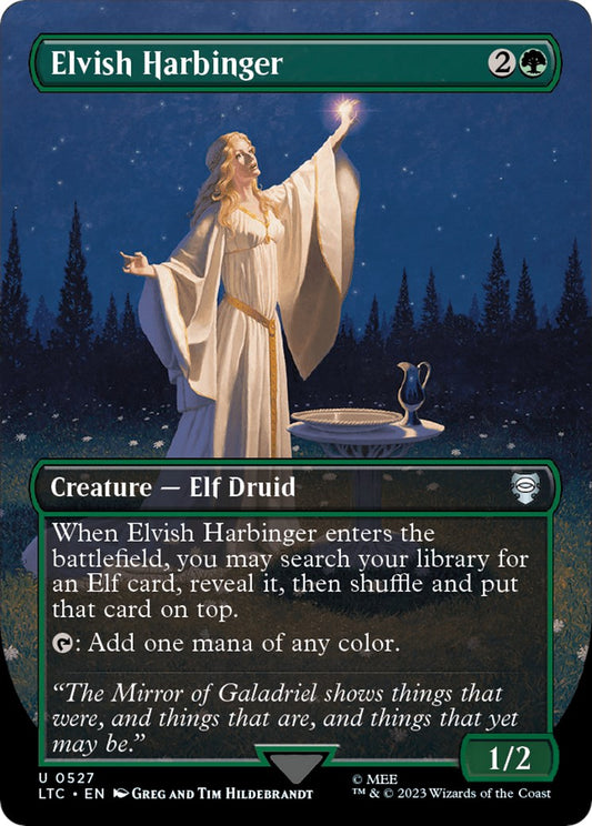 Elvish Harbinger (Borderless) [LTC - 527]