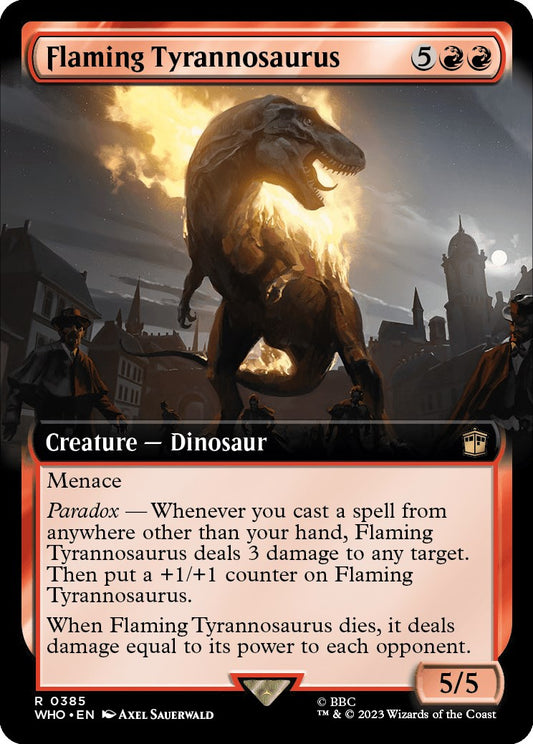 Flaming Tyrannosaurus (Extended Art) [WHO - 385]