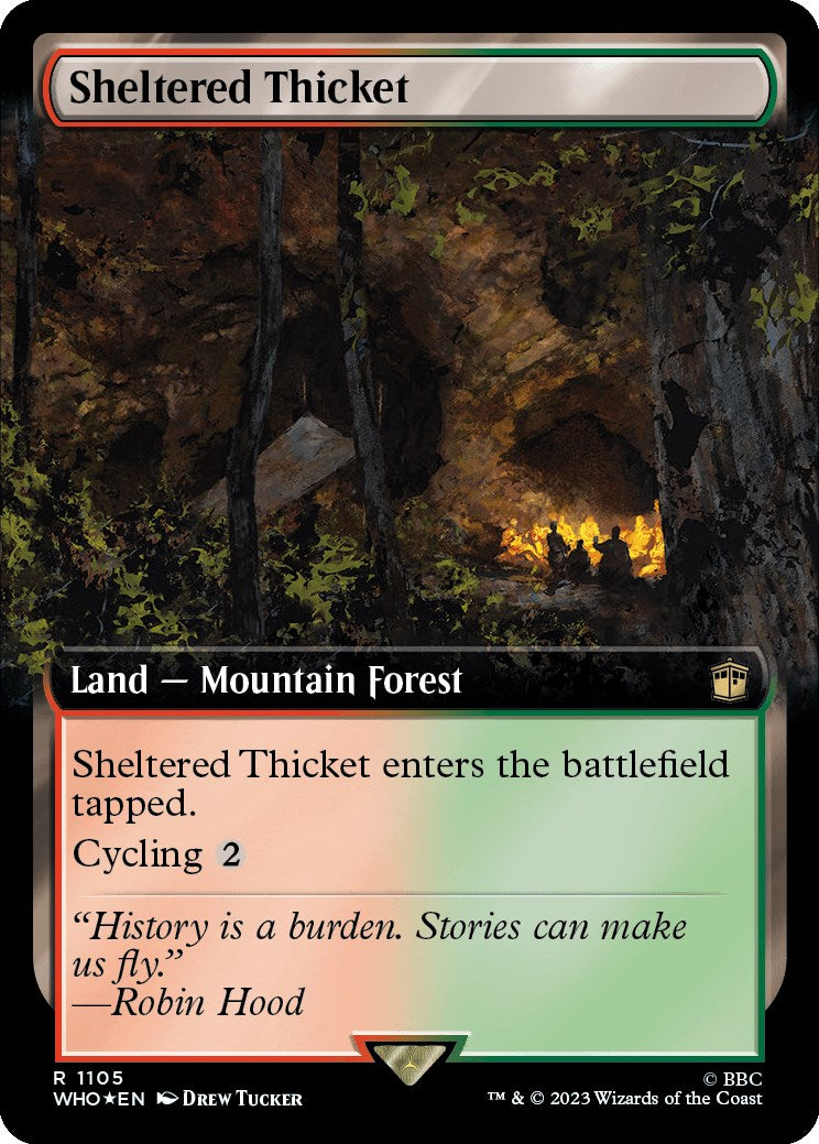 Sheltered Thicket (Extended Art) (Surge Foil)