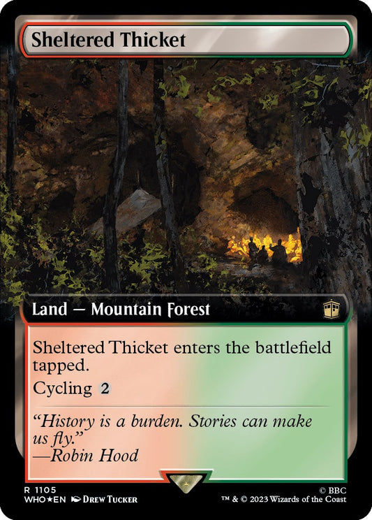 Sheltered Thicket (Extended Art) (Surge Foil)