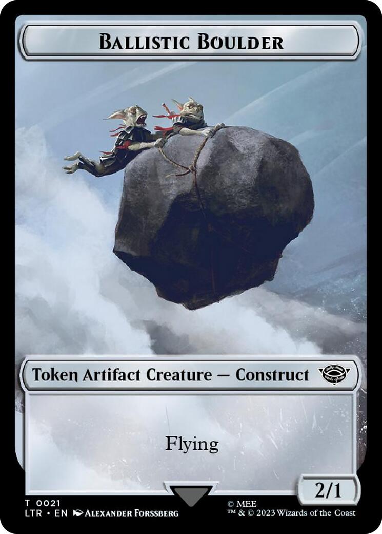 Ballistic Boulder // Food (0022) Double-Sided Token (Surge Foil) [LTR - 21 // 22]