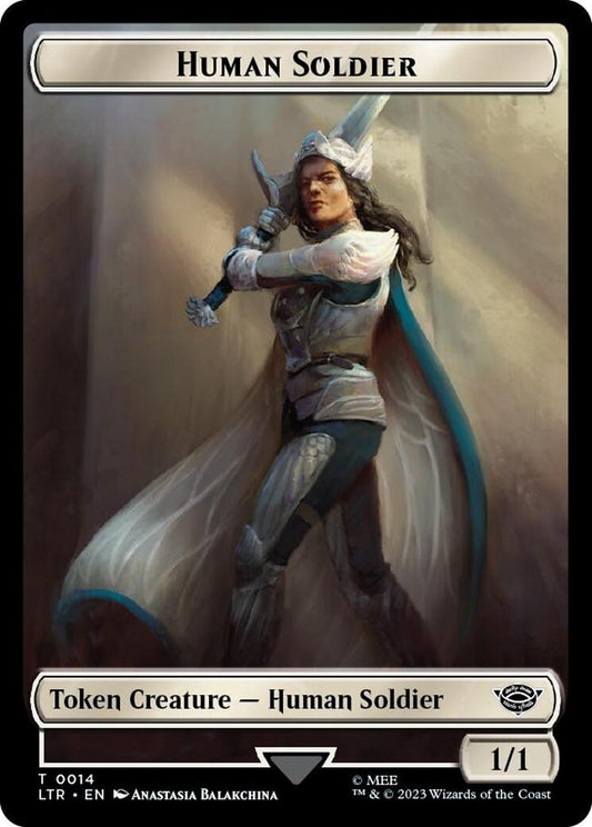 Human Soldier (0014) // Food (0022) Double-Sided Token (Surge Foil) [LTR - 14 // 22]