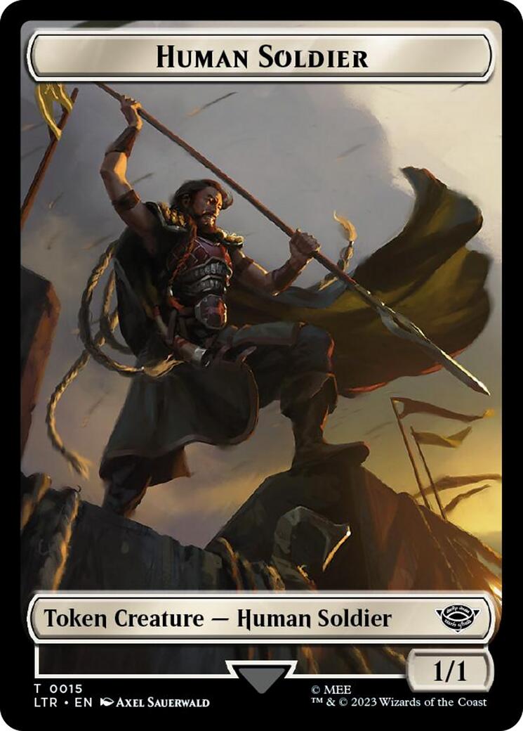 Human Soldier (0015) // Food (0023) Double-Sided Token (Surge Foil) [LTR - 15 // 23]