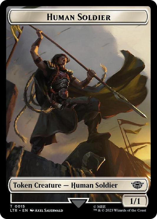 Human Soldier (0015) // Food (0023) Double-Sided Token (Surge Foil) [LTR - 15 // 23]