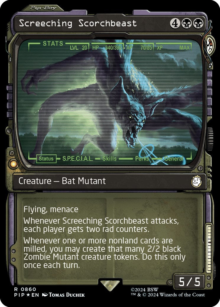 Screeching Scorchbeast (Showcase) (Surge Foil) [PIP - 860]