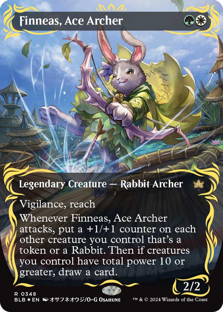 Finneas, Ace Archer (Borderless) (Raised Foil) [BLB - 348]