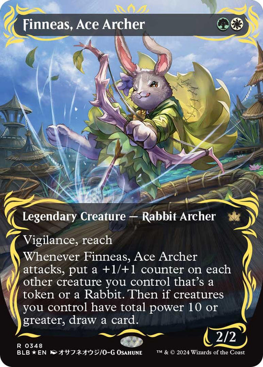 Finneas, Ace Archer (Borderless) (Raised Foil) [BLB - 348]