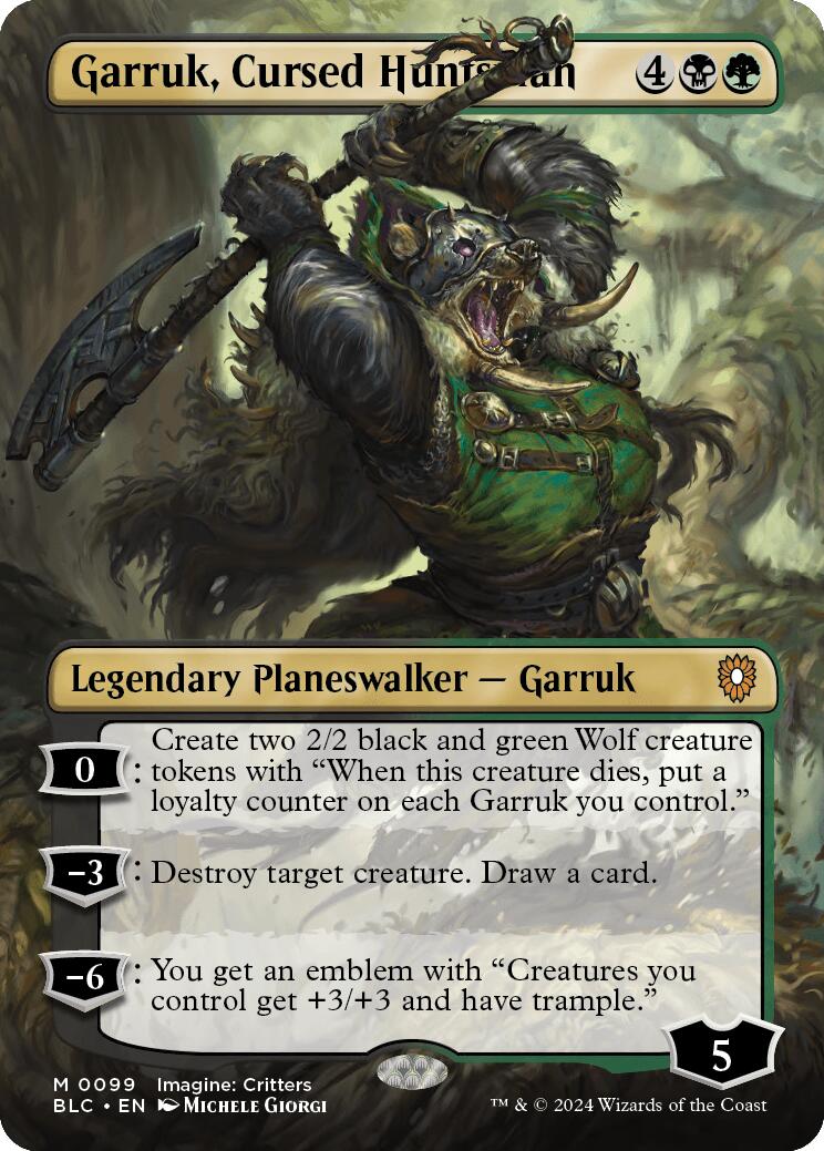 Garruk, Cursed Huntsman (Borderless) [BLC - 99]