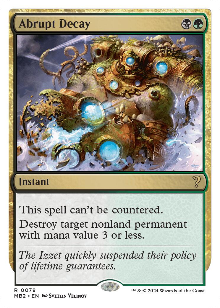 Abrupt Decay (White Border)
