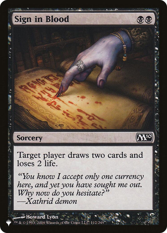 Sign in Blood (M10) [LIST - 112/249]