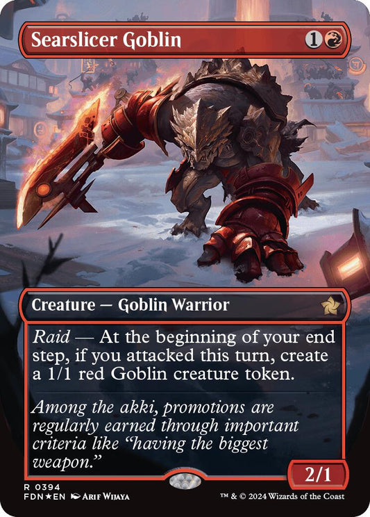 Searslicer Goblin (Borderless) (Mana Foil) [FDN - 394]
