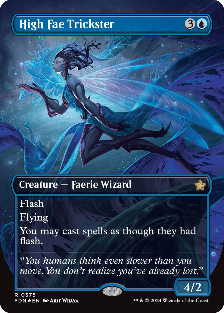 High Fae Trickster (Borderless) (Mana Foil) [FDN - 375]