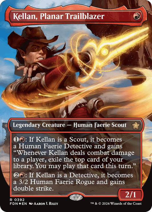 Kellan, Planar Trailblazer (Borderless) (Mana Foil) [FDN - 392]