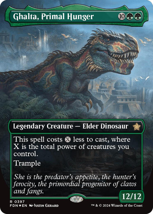 Ghalta, Primal Hunger (Borderless) (Mana Foil) [FDN - 397]