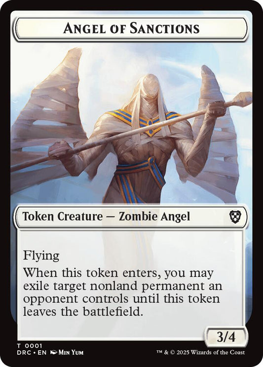Angel of Sanctions // Vizier of Many Faces Double-Sided Token [DRC - 1 // 2]