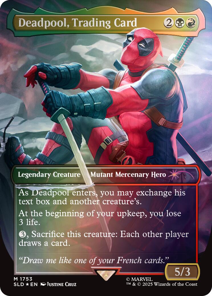 Deadpool, Trading Card (Rainbow Foil)