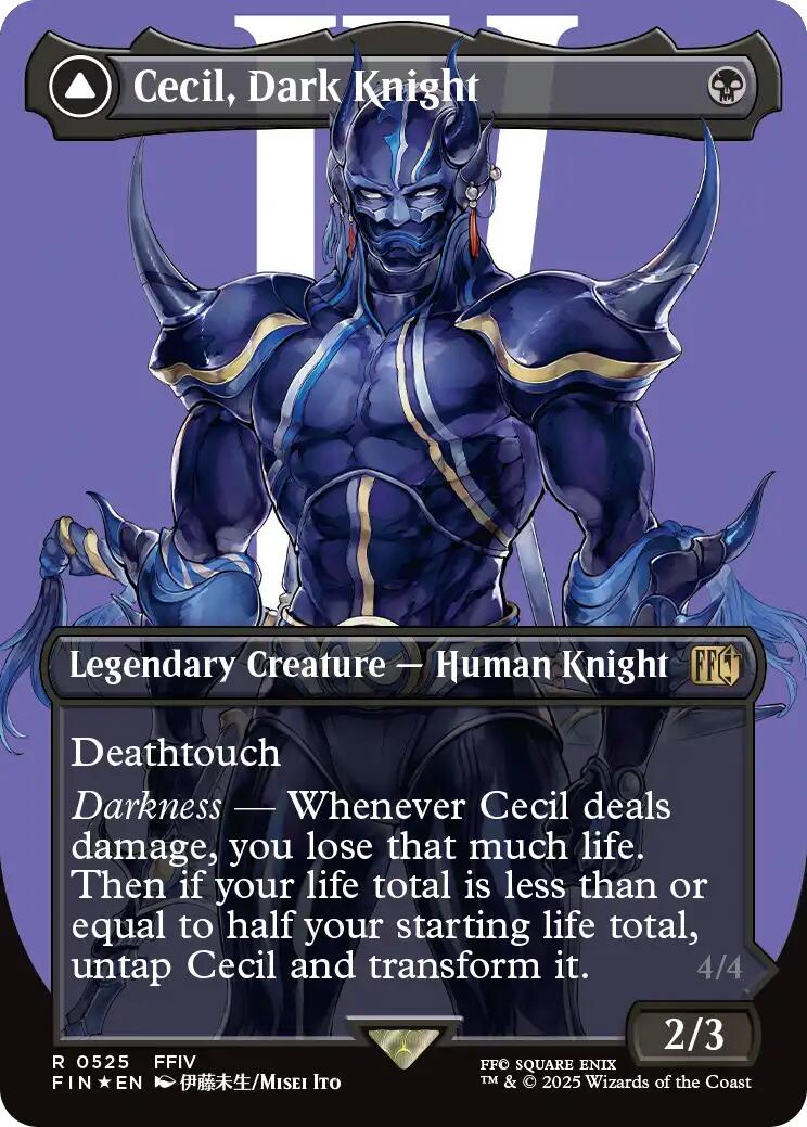 Cecil, Dark Knight (Borderless) (Surge Foil) [FIN - 525]
