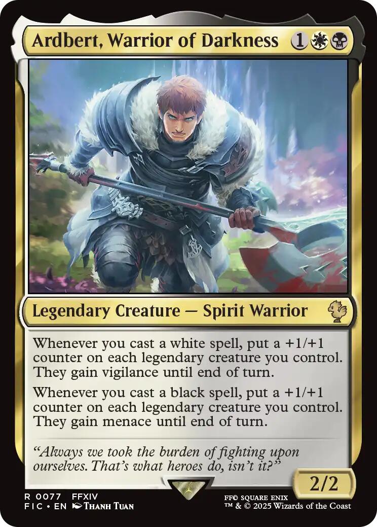 Ardbert, Warrior of Darkness (Surge Foil) [FIC - 77]