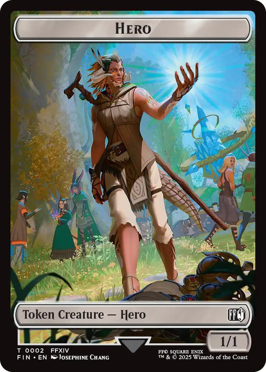 Hero (0002) // Wizard (0014) Double-Sided Token [FIN - 2 // 14]