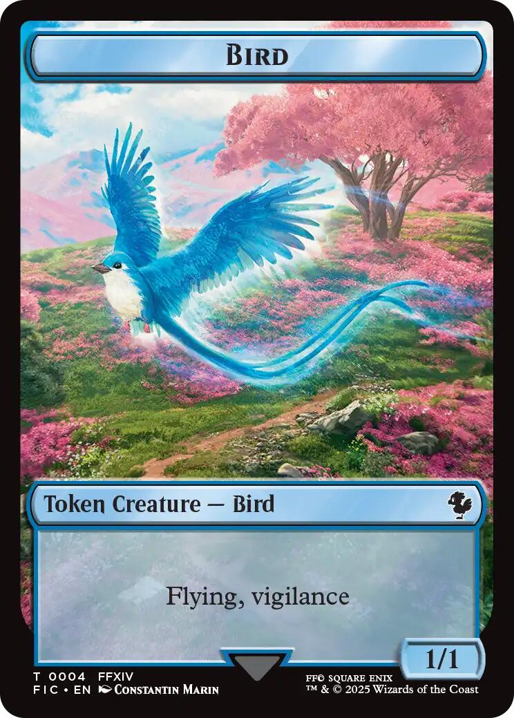 Bird // Hero (0028) Double-Sided Token (Surge Foil)
