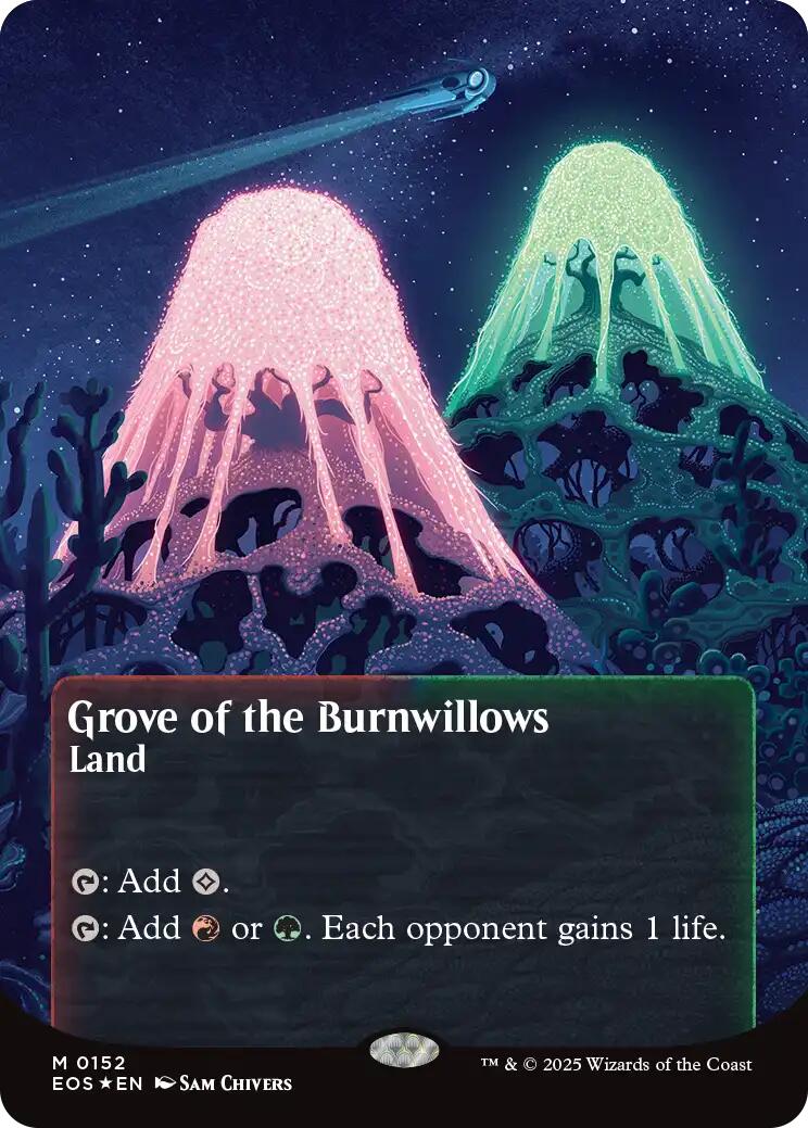 Grove of the Burnwillows (0152) (Borderless) (Galaxy Foil)