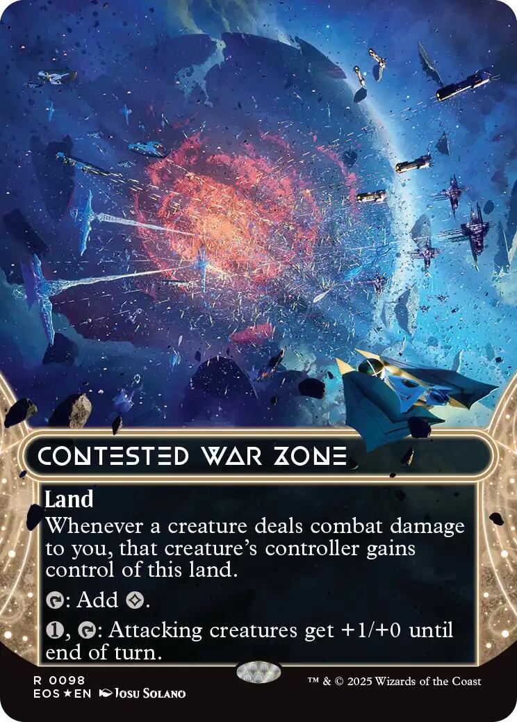 Contested War Zone (0098) (Borderless) (Galaxy Foil)